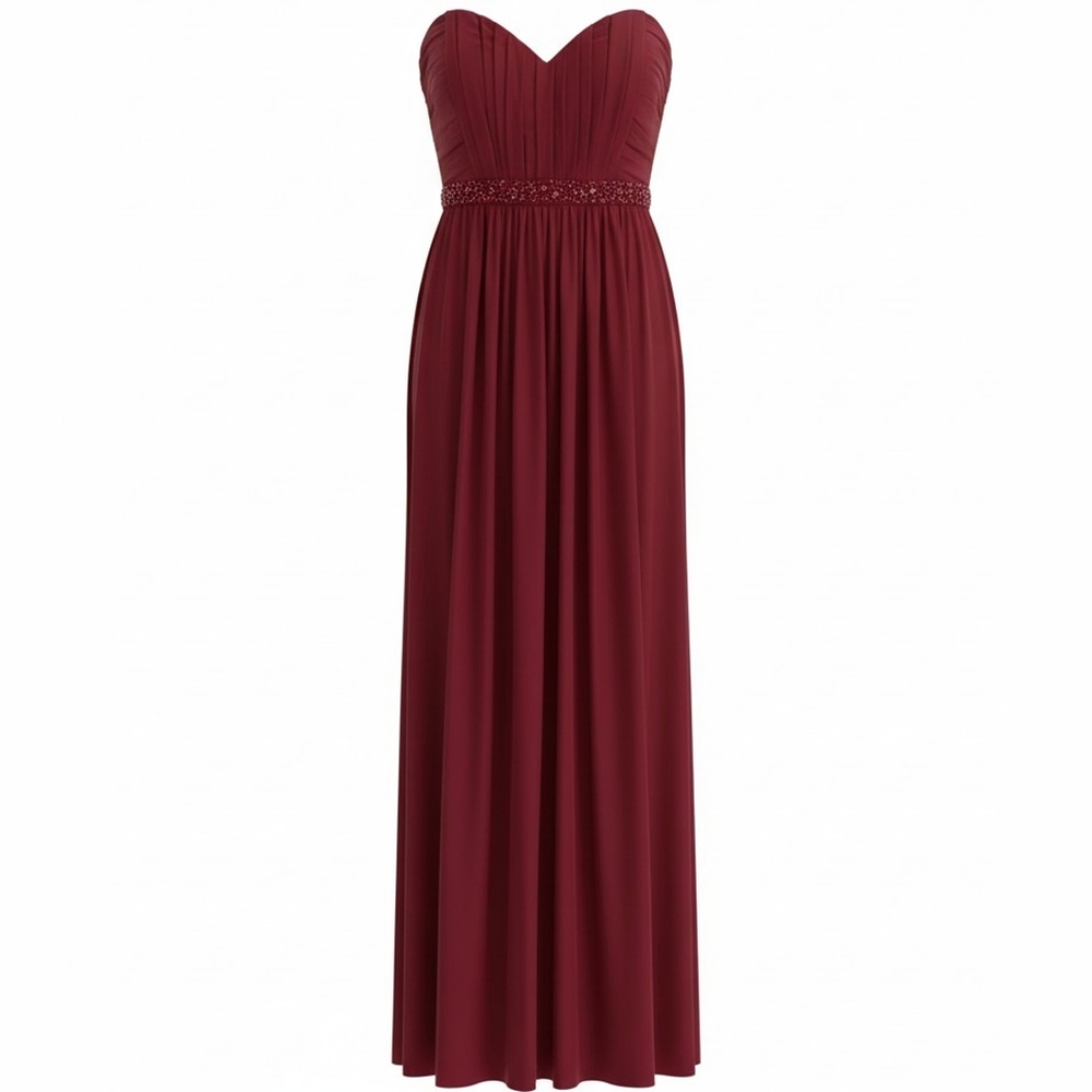 Abby Paris Womens Plus Size  Ruched Sweetheart Maxi Gown for Weddings Size 20
